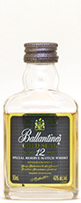 Ballantines whisky miniature